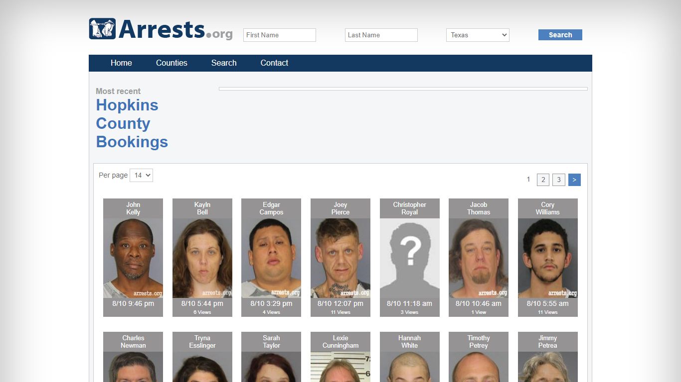 Hopkins County Arrests and Inmate Search